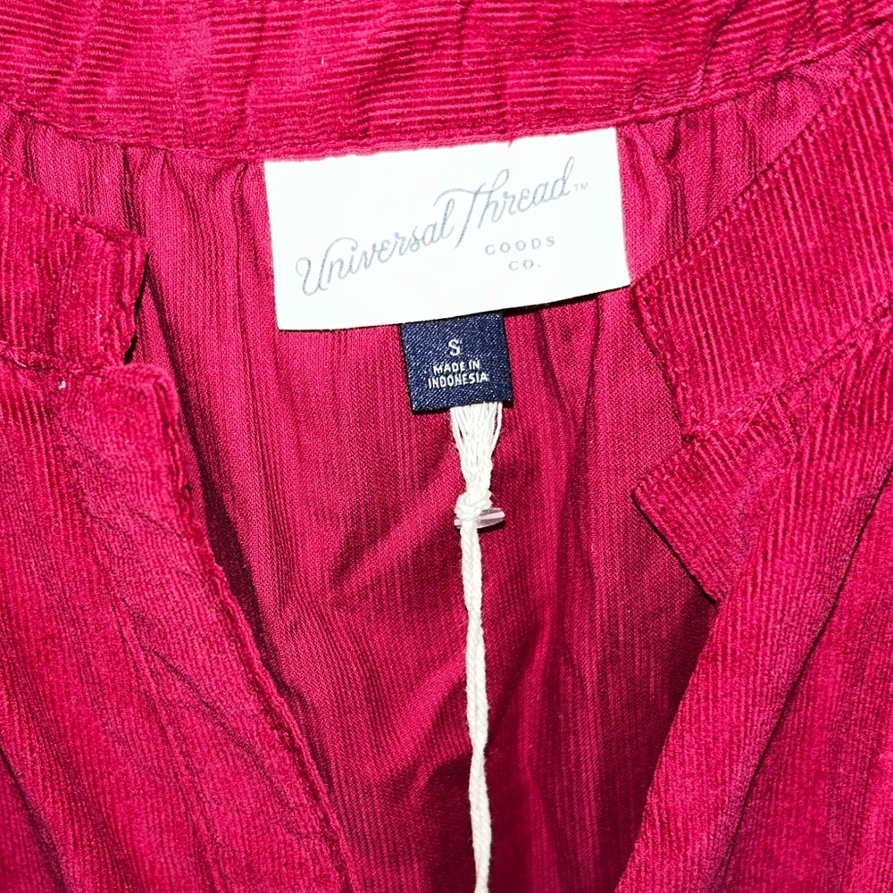 NWT Universal Threads Long Sleeve Corduroy Top - Picture 4 of 6
